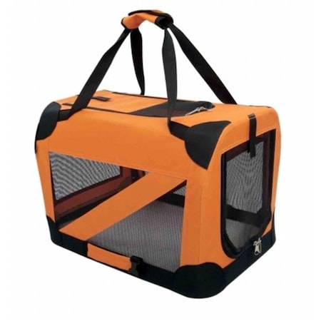 PetPurifiers Orange 360 Degrees Vista Folding Soft Crate - XL
